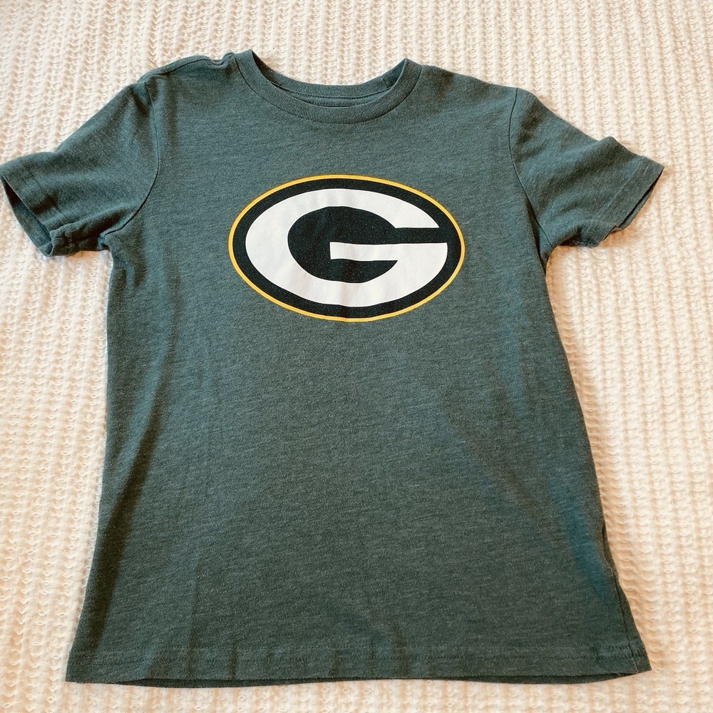 Greenbay Packers Shirt Youth M, Green Nike Short Sleeve NFL Football Crewneck